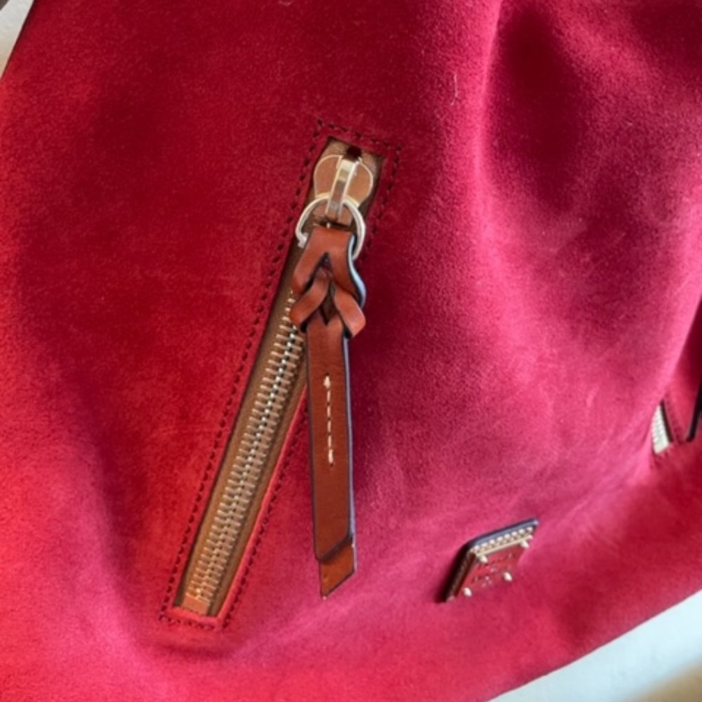 NWOT Dooney & Bourke - Red Suede Cooper Hobo - Picture 4 of 6